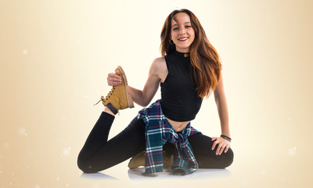 Beautiful girl urban dancerの写真素材