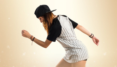 Young girl dancing