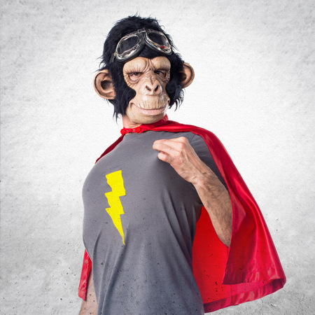 Monkey man proud of himselfの写真素材