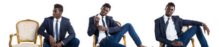 Handsome business black manの写真素材