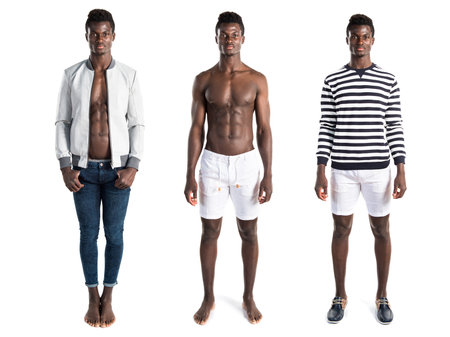 Athletic handsome black manの写真素材