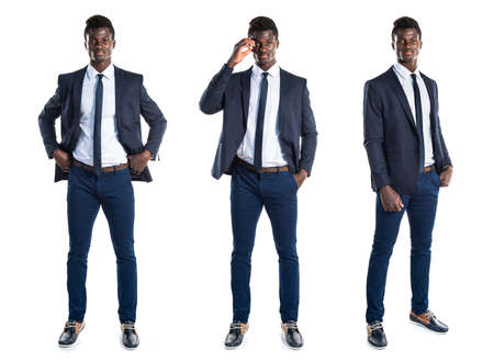 Handsome business black manの写真素材