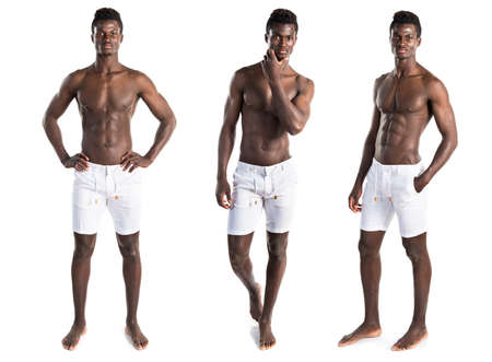 Athletic handsome black manの写真素材