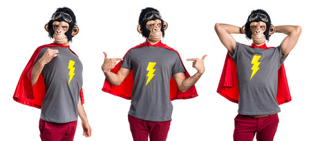 Monkey man proud of himselfの写真素材