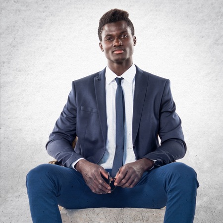 Handsome business black manの写真素材
