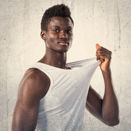 Handsome black man posing