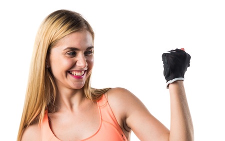 Lucky sport womanの写真素材