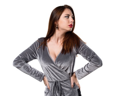 Beautiful model woman posing