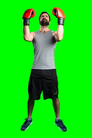 Sportman with boxing gloves