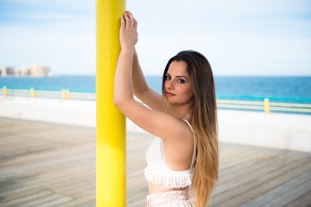 Beautiful young girl posing