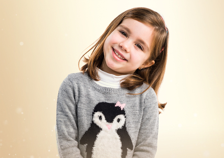 Happy blonde kidの写真素材