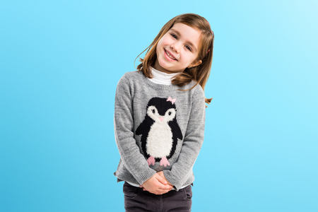 Happy blonde kidの写真素材