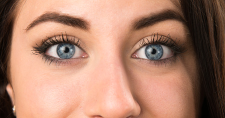 Macro - Close up of woman eyesの写真素材