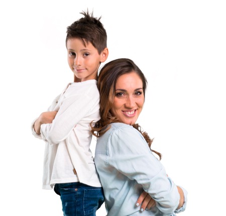 Mother and her sonの写真素材