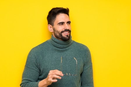 portrait of  handsome man with beardの写真素材