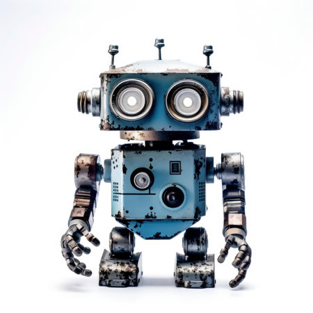 A vintage toy robotの素材