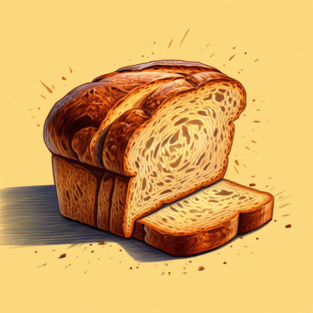 a sliced loaf of bread. Generative AIの素材