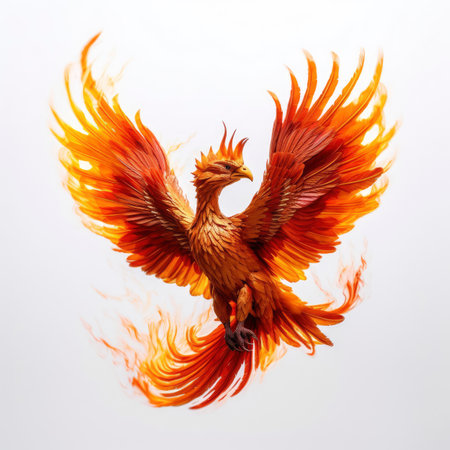 A beautiful Phoenix bird . Generative AIの素材
