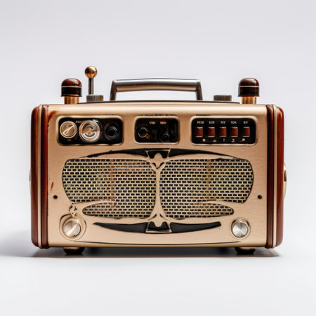 An old, vintage radio . Generative AIの素材