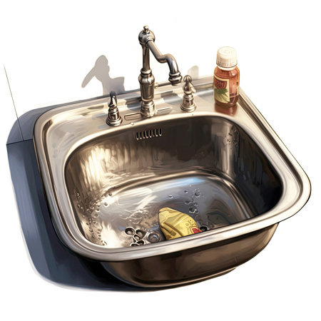 an illustration of a sink . Generative AIの素材