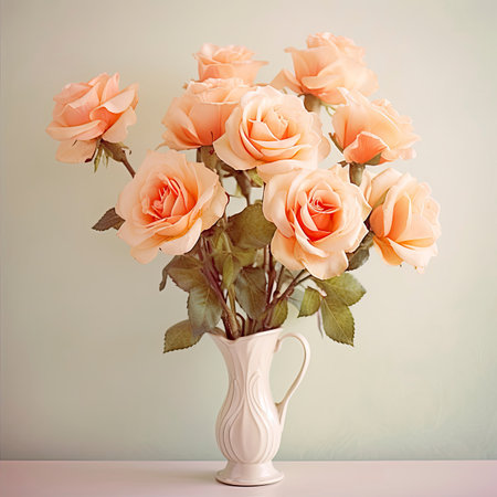 beautiful roses, bouquet of roses . Generative AIの素材