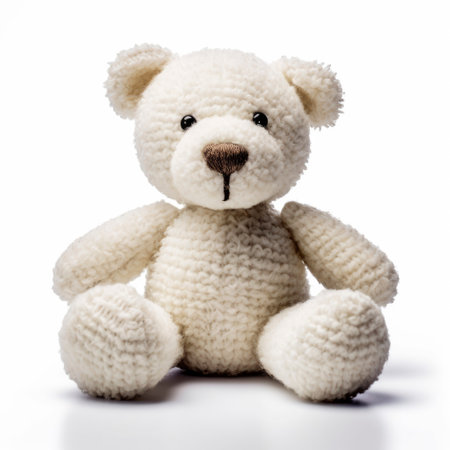 Teddy bear isolated on a white background. Close-up.の素材