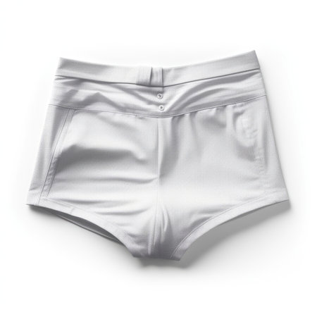 A woman's white panties on a white backgroundの素材