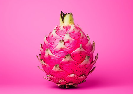 A pink pineapple on a pink backgroundの素材