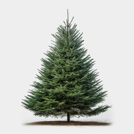 A small pine tree on a white background vector artの素材