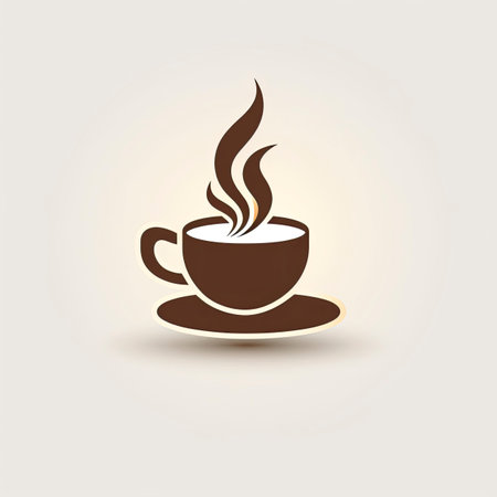 A cup of coffee with steam coming out of itの素材