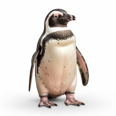 A small penguin standing on its hind legsの素材