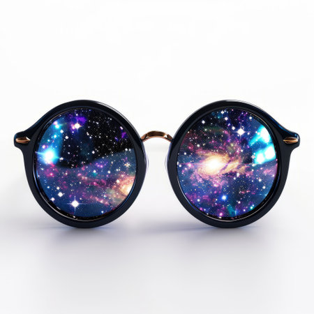 These Galaxy Pattern Glasses feature a stunning cosmic design, making them a must-have accessory for those who love all things space-related.の素材