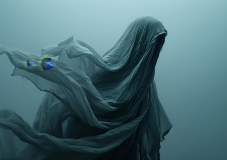 A woman wearing a white dress floats gracefully in the water, exuding a sense of tranquility and beauty.の素材