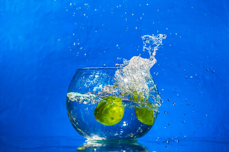 lemon splashの写真素材