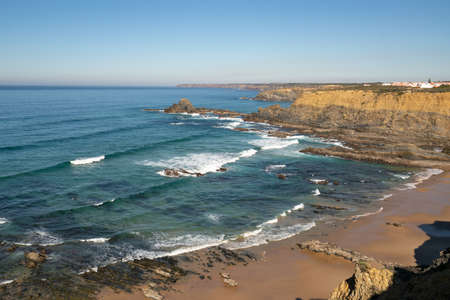 Praia dos machados beach in Costa Vicentina, Portugalの写真素材