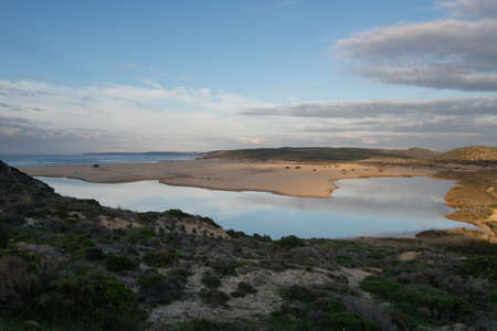 Praia da Bordeira beach in Costa Vicentina, Portugalの写真素材