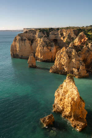 Ponta da Piedade in Lagos, in Portugalの写真素材
