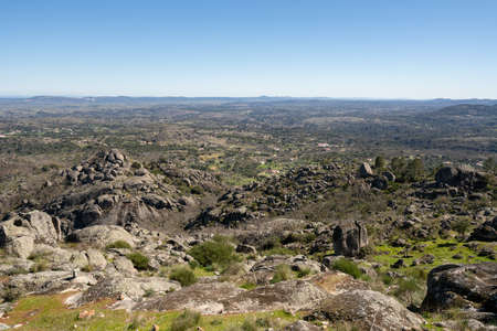 Landscape mountains around Marvao in Alentejo, Portugalの写真素材