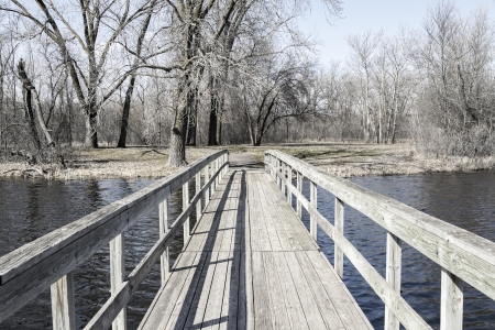 Pier on the Riverの写真素材