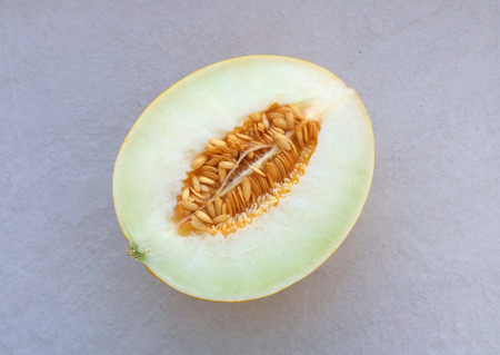 Fresh cut melonの写真素材