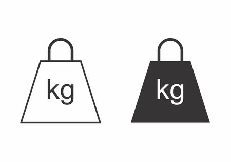 Black and white weights vector illustration.のイラスト素材
