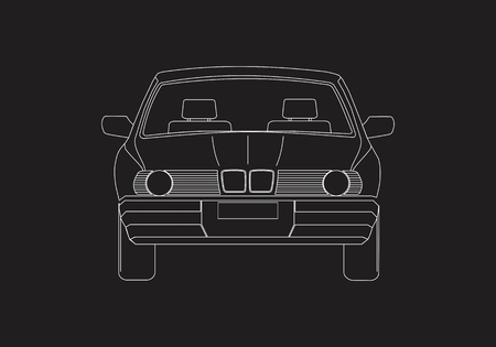 Illustration of a car frontのイラスト素材