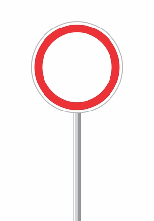 Illustration of an empty round traffic signのイラスト素材