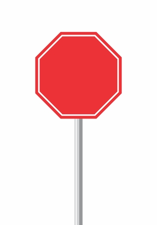 Illustration of an empty octagonal traffic signのイラスト素材