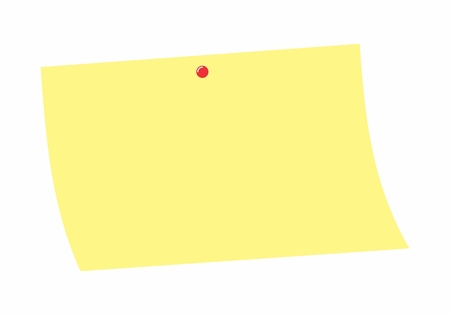 Illustration of a yellow post-it on white backgroundのイラスト素材