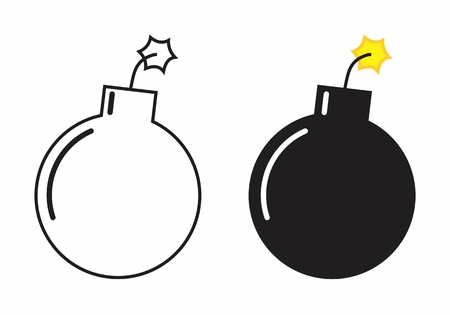 Illustration of bombs isolated on white backgroundのイラスト素材
