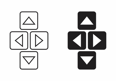 Directional buttons illustrationのイラスト素材