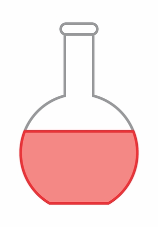 Illustration of a laboratory container isolated on white backgroundのイラスト素材