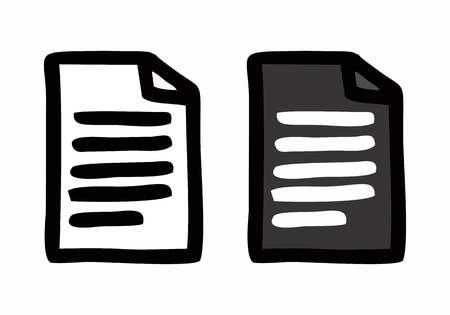 A freehand illustration of papers with textsのイラスト素材