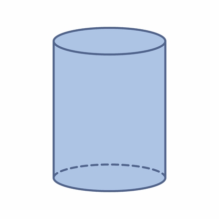 The illustration of an isolated cylinder on white backgroundのイラスト素材